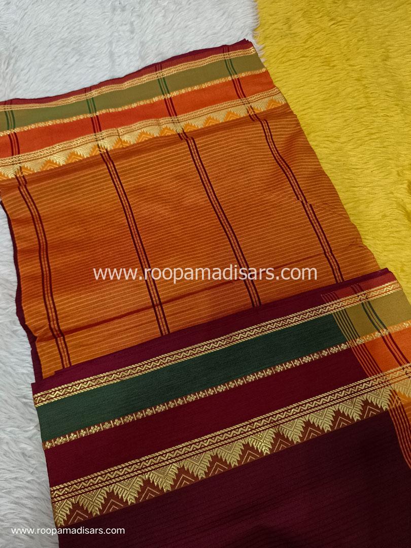 Semi Silk Cotton Madisar -10.5YARDS SEMI SILK COTTON MADISAR WITHOUT BLOUSE PIECE - Image 2