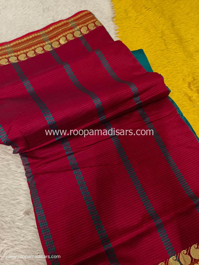 Semi Silk Cotton Madisar -10.5YARDS SEMI SILK COTTON MADISAR WITHOUT BLOUSE PIECE - Image 2
