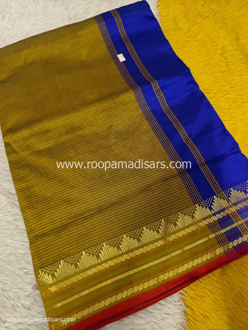 Semi Silk Cotton Madisar -10.5YARDS SEMI SILK COTTON MADISAR WITHOUT BLOUSE PIECE