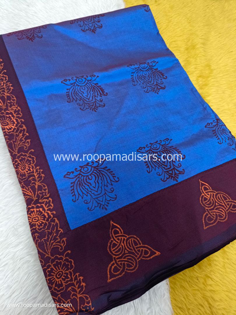 Semi Silk Cotton Madisar -10.5YARDS SEMI SILK COTTON MADISAR WITHOUT BLOUSE PIECE