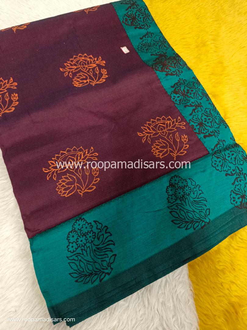 Semi Silk Cotton Madisar -10.5YARDS SEMI SILK COTTON MADISAR WITHOUT BLOUSE PIECE
