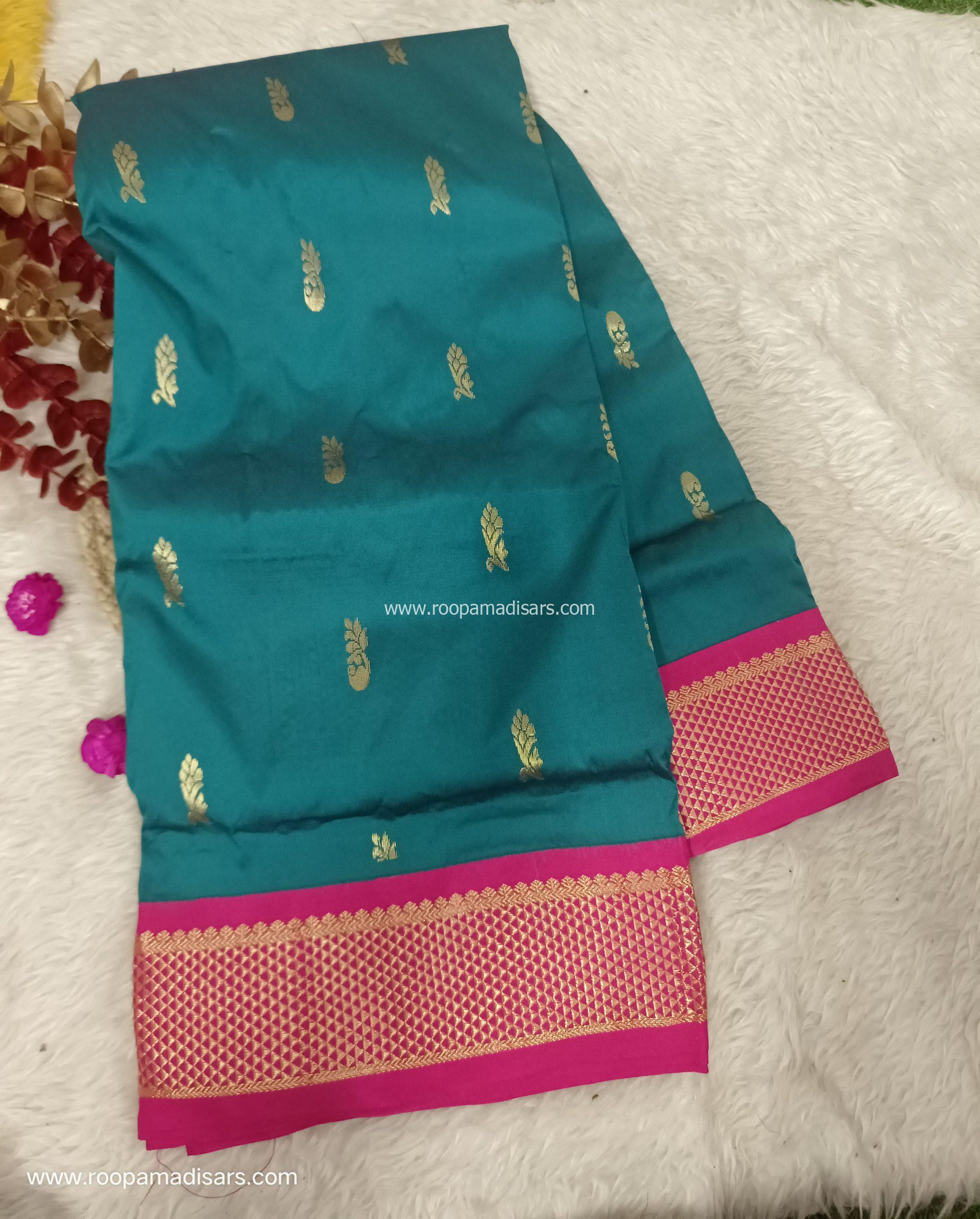 SALEM SILK MADISARS -10YARDS SALEM SILK MADISAR KORVAI BORDER WITHOUT BLOUSE PIECE - Image 2