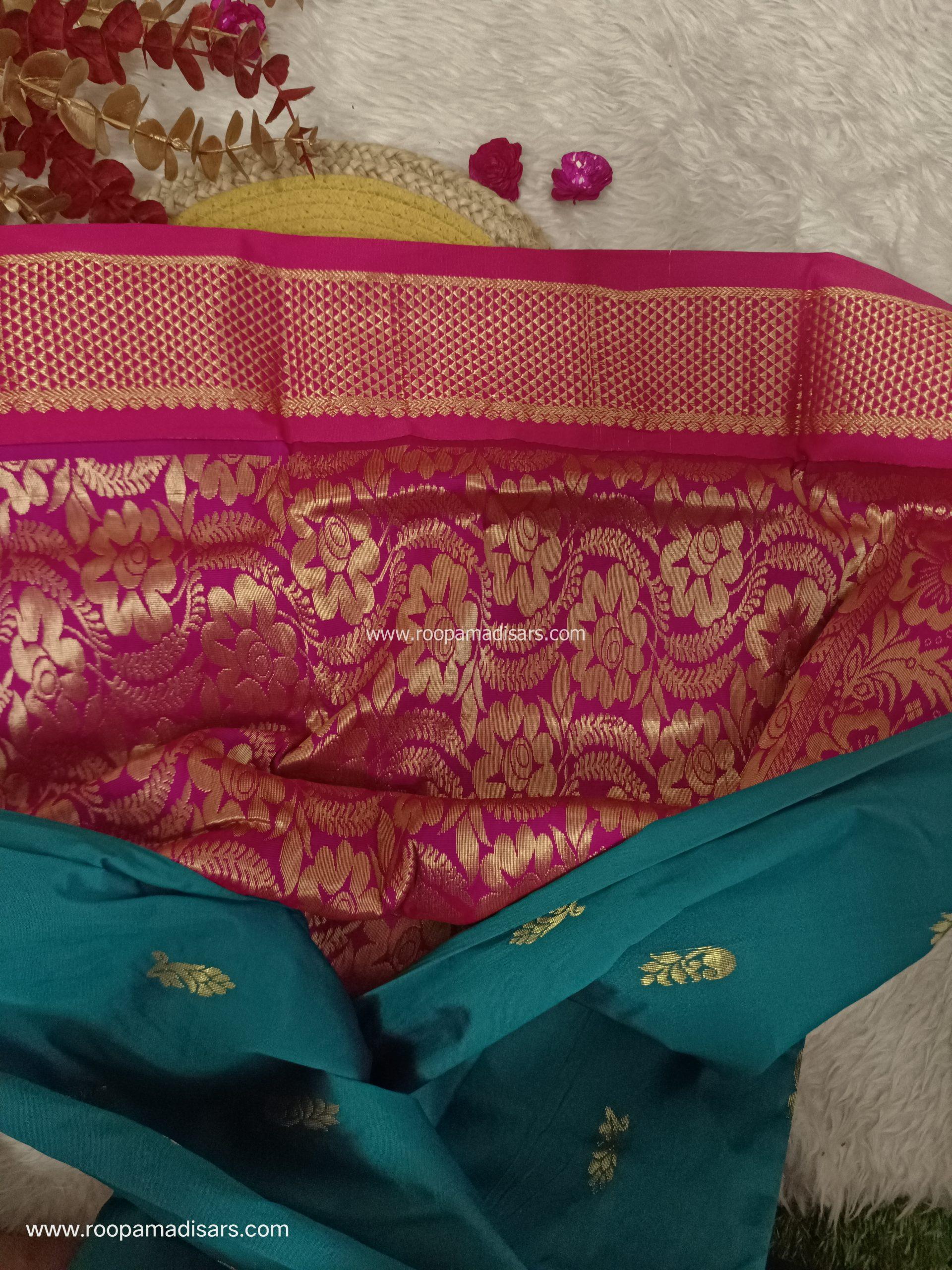 SALEM SILK MADISARS -10YARDS SALEM SILK MADISAR KORVAI BORDER WITHOUT BLOUSE PIECE - Image 3