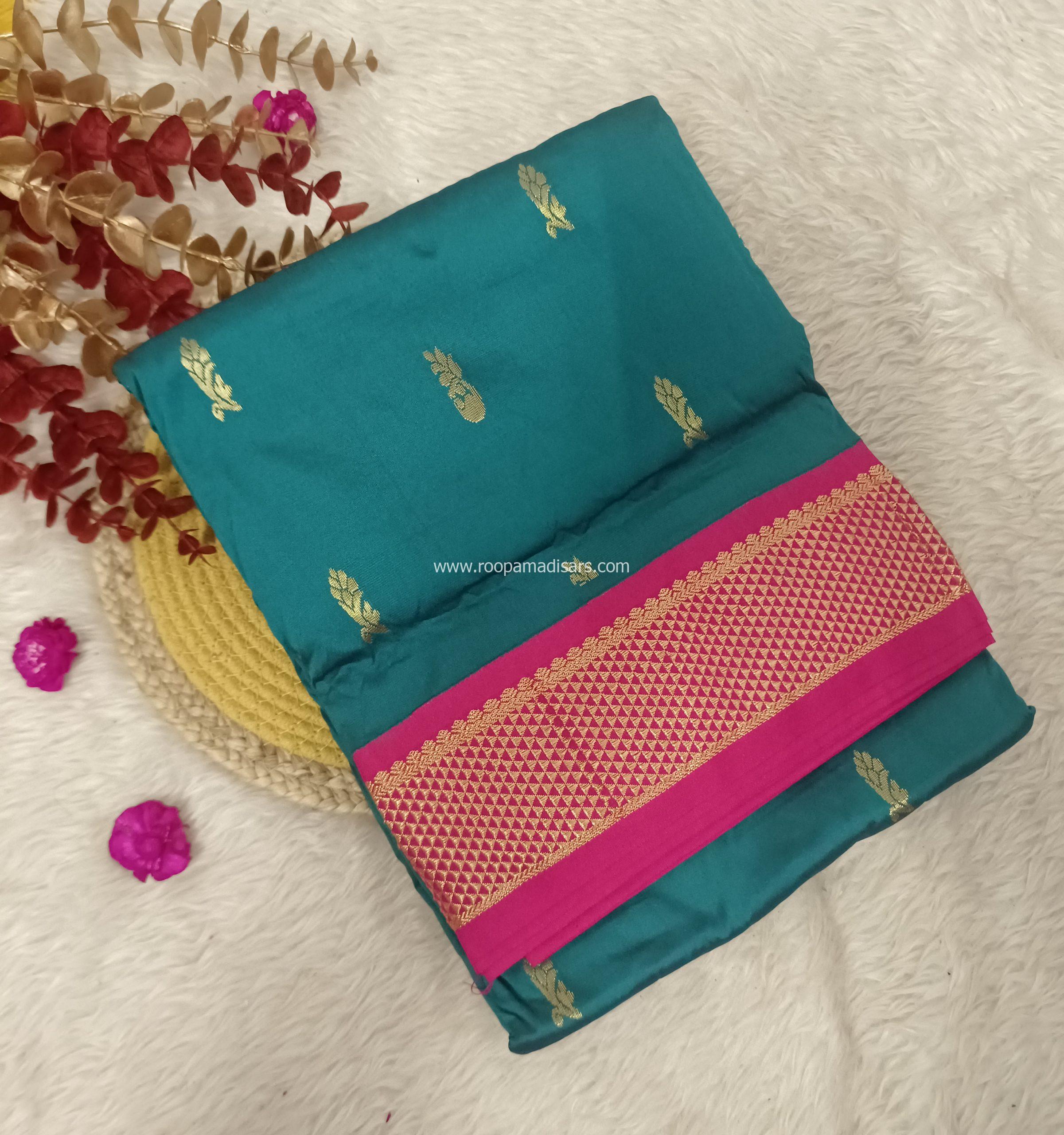 SALEM SILK MADISARS -10YARDS SALEM SILK MADISAR KORVAI BORDER WITHOUT BLOUSE PIECE
