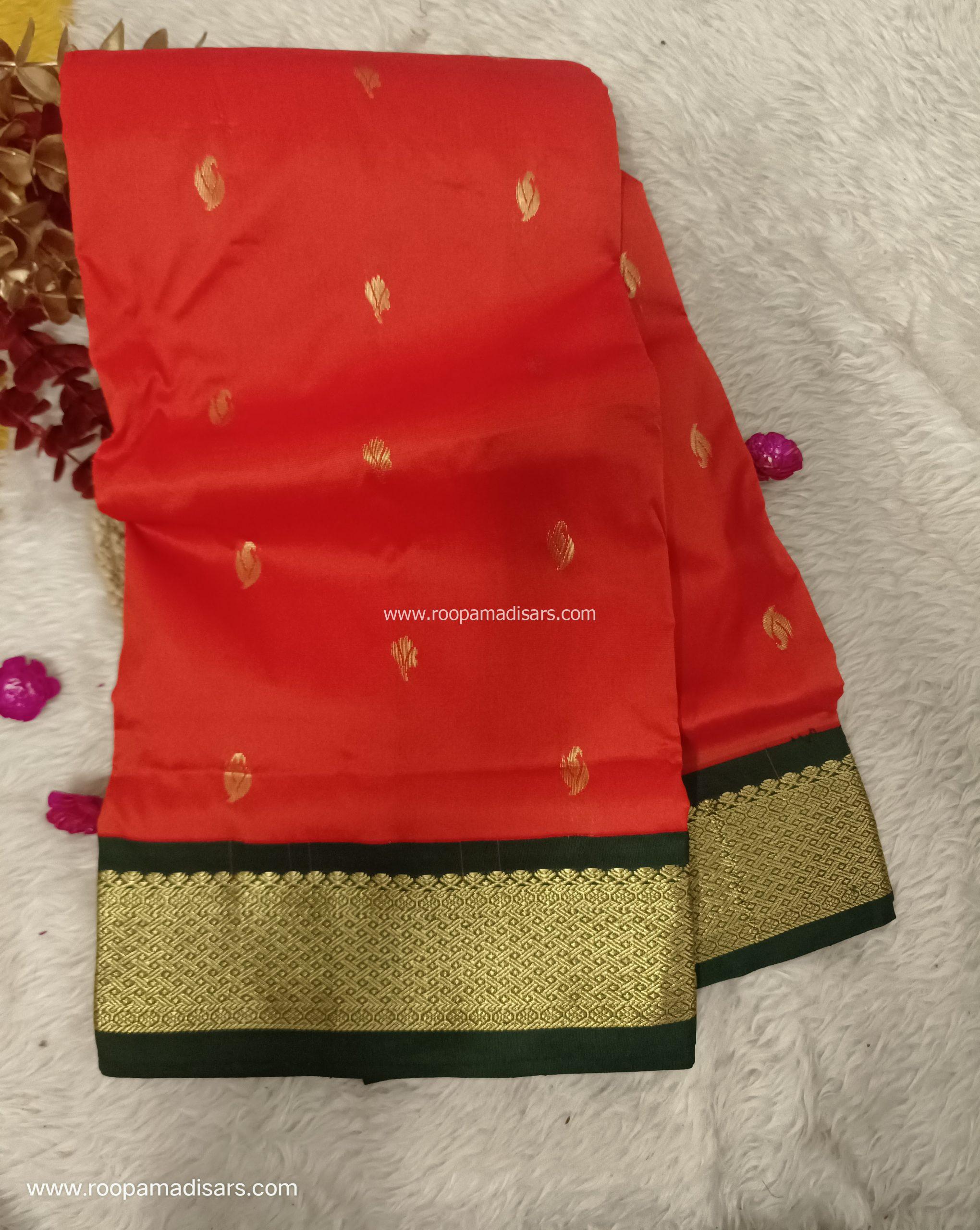SALEM SILK MADISARS -10YARDS SALEM SILK MADISAR KORVAI BORDER WITHOUT BLOUSE PIECE - Image 2
