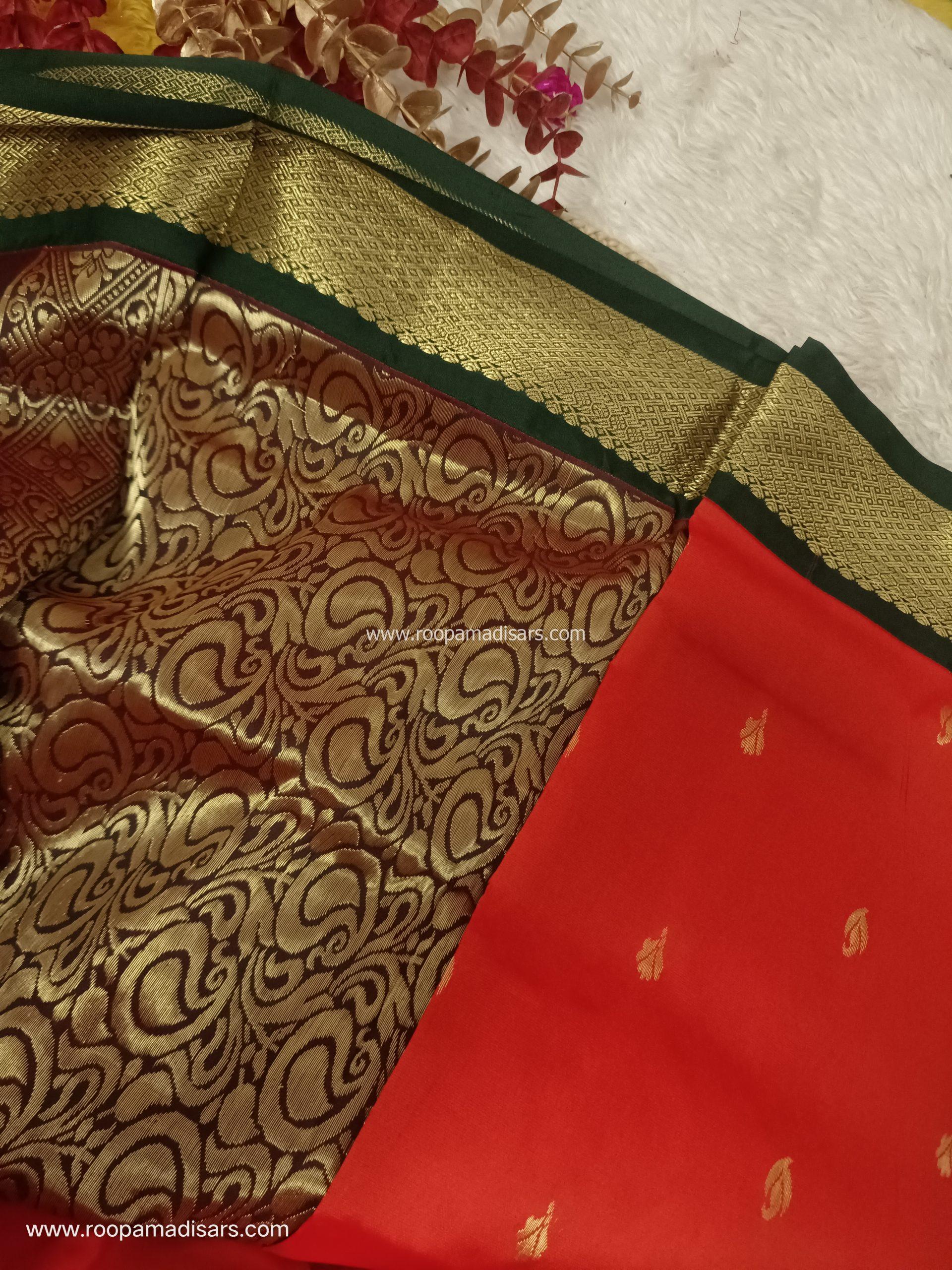 SALEM SILK MADISARS -10YARDS SALEM SILK MADISAR KORVAI BORDER WITHOUT BLOUSE PIECE - Image 3