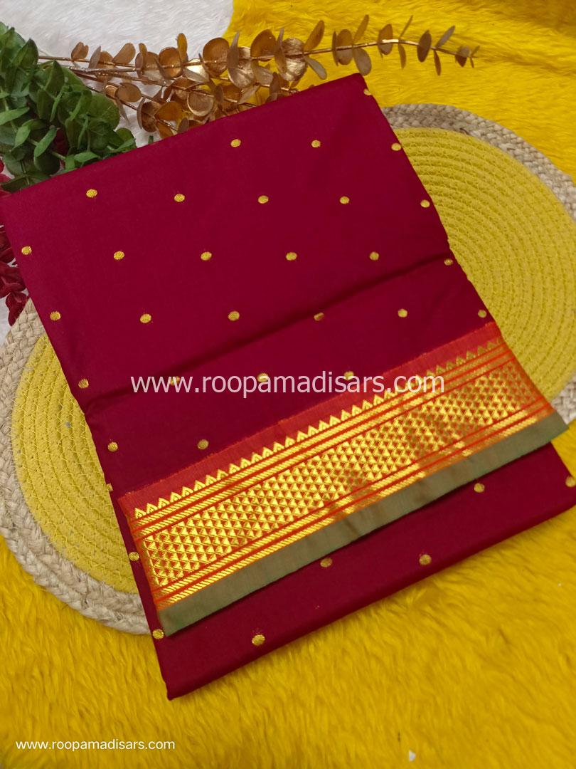 KANCHI SEMI SILK -10 YARDS KANCHI SILK KORVAI MADISAR SAREE WITHOUT BLOUSE PIECE