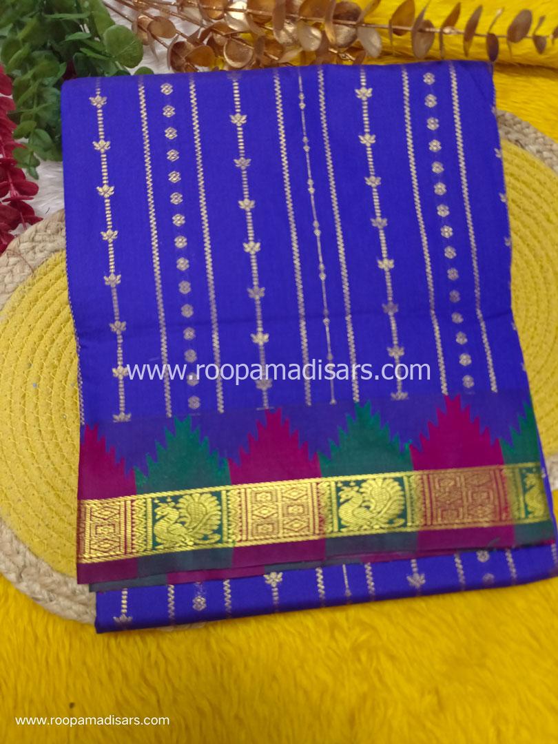 KANCHI SEMI SILK -10 YARDS KANCHI SILK KORVAI MADISAR SAREE WITHOUT BLOUSE PIECE
