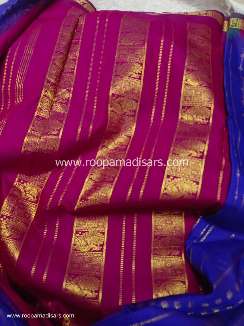 KANCHI SEMI SILK -10 YARDS KANCHI SILK KORVAI MADISAR SAREE WITHOUT BLOUSE PIECE - Image 2