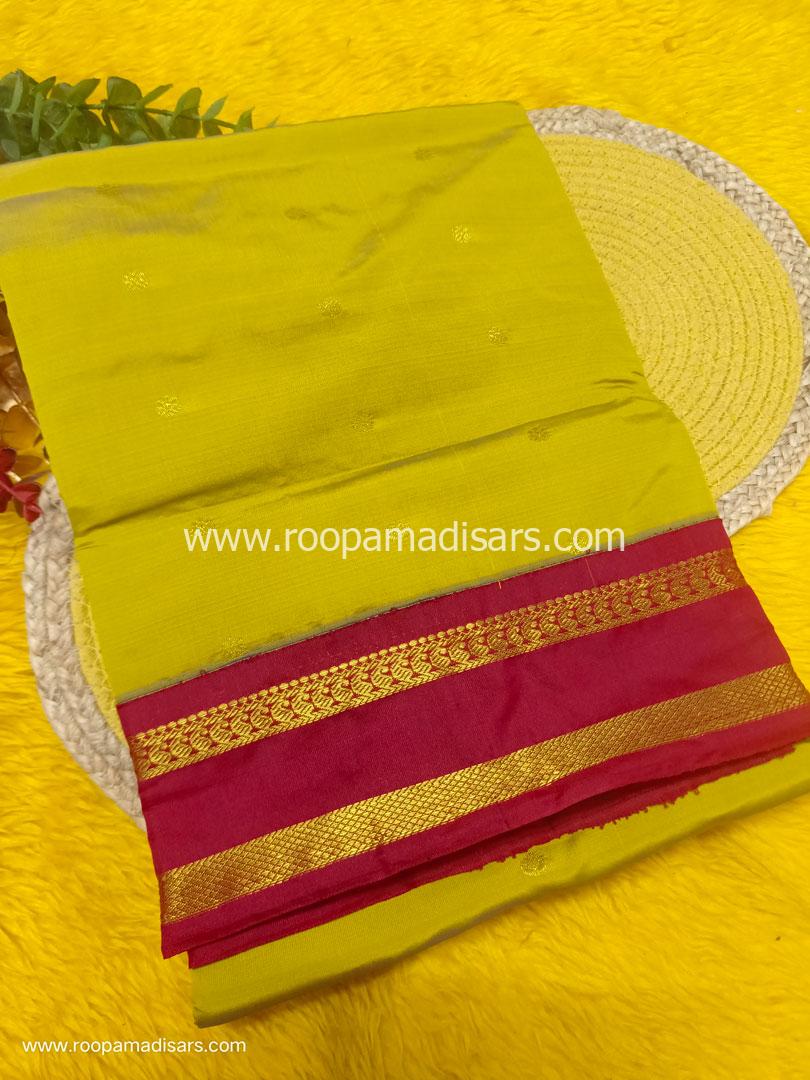 SEMI SILK -10 YARDS SEMI SILK MADISAR SAREE WITHOUT BLOUSE PIECE