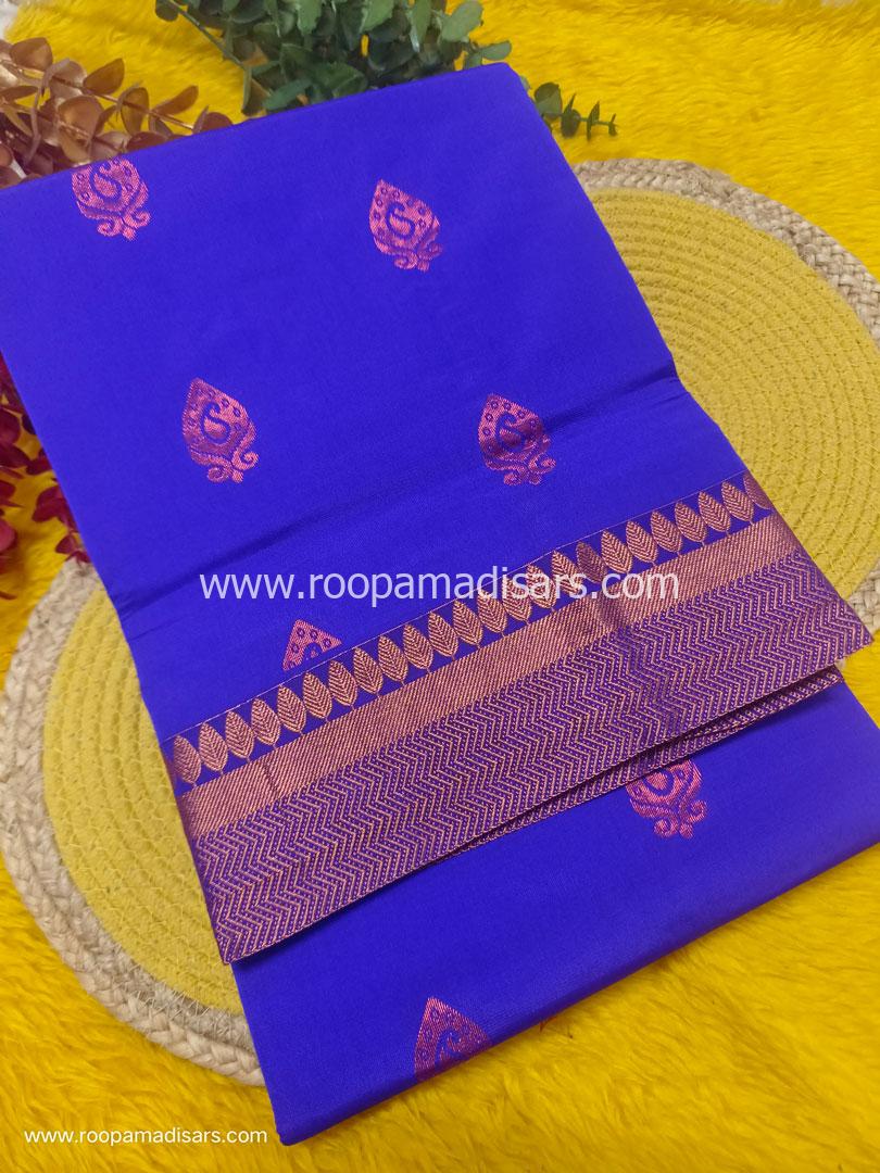 SEMI SILK -10 YARDS SEMI SILK MADISAR SAREE WITHOUT BLOUSE PIECE