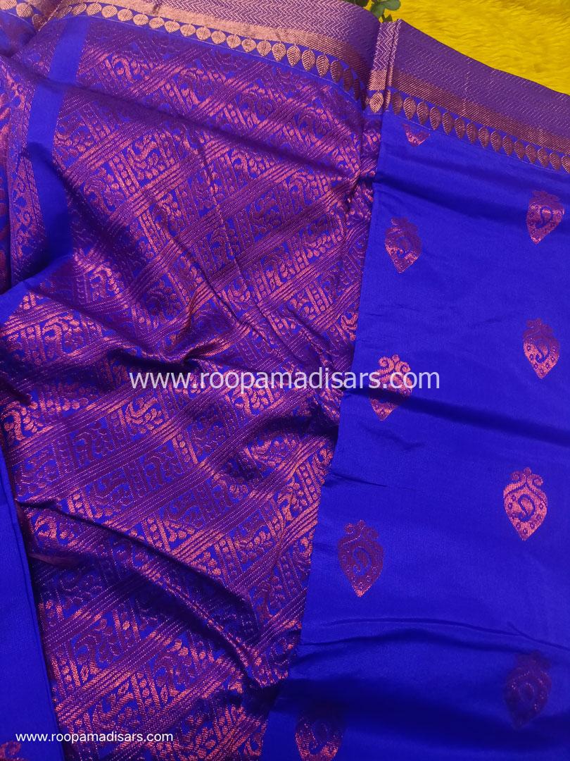 SEMI SILK -10 YARDS SEMI SILK MADISAR SAREE WITHOUT BLOUSE PIECE - Image 2