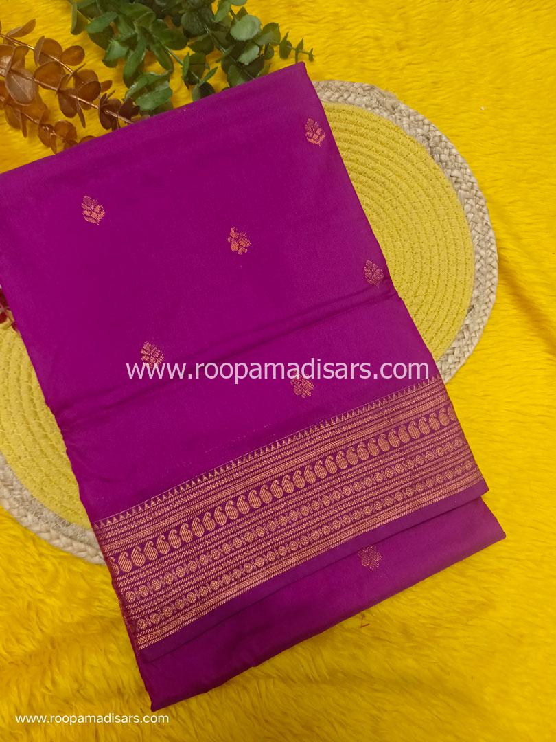 SEMI SILK -10 YARDS SEMI SILK MADISAR SAREE WITHOUT BLOUSE PIECE