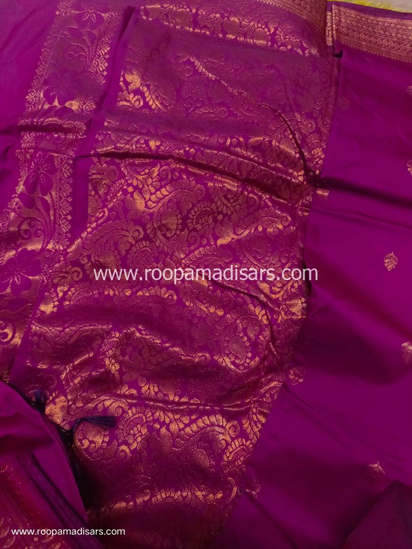 SEMI SILK -10 YARDS SEMI SILK MADISAR SAREE WITHOUT BLOUSE PIECE - Image 2