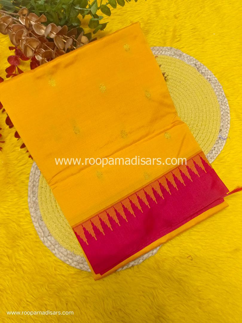 SEMI SILK -10 YARDS SEMI SILK MADISAR SAREE WITHOUT BLOUSE PIECE