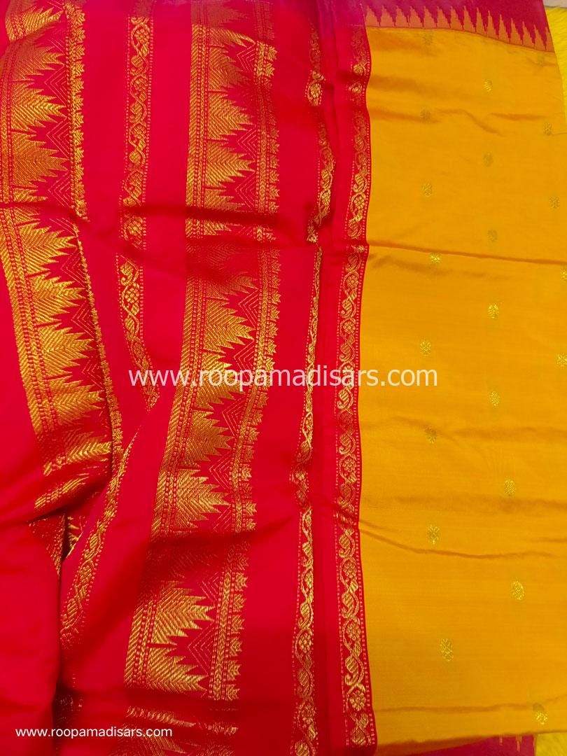 SEMI SILK -10 YARDS SEMI SILK MADISAR SAREE WITHOUT BLOUSE PIECE - Image 2