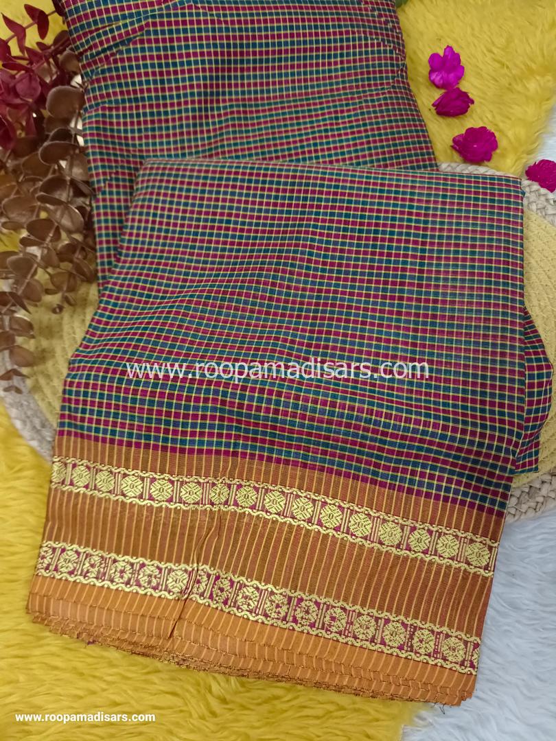 DEVENDRA SAREES -10 YARDS ORIGINAL DEVENDRA MADISAR SAREE WITHOUT BLOUSE PIECE - Image 2