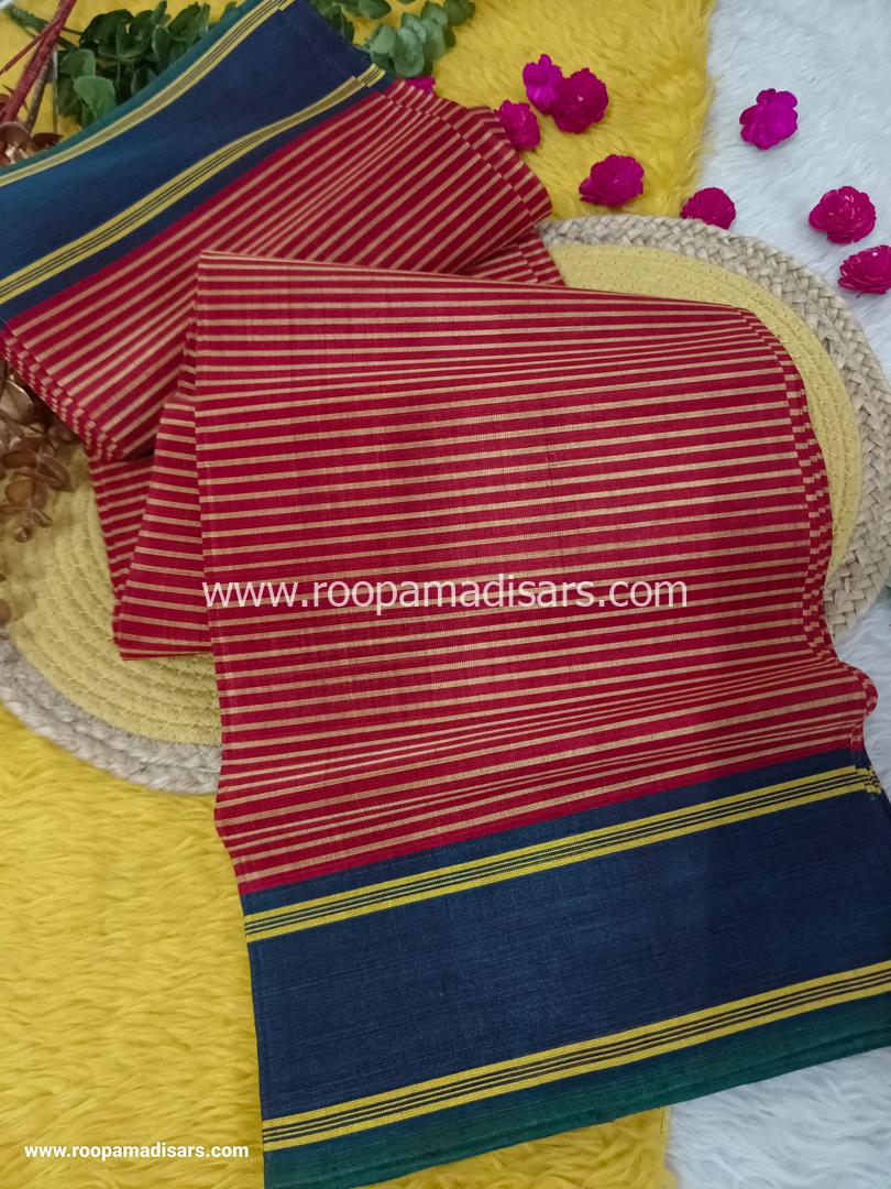 DEVENDRA SAREES -10 YARDS ORIGINAL DEVENDRA MADISAR SAREE WITHOUT BLOUSE PIECE - Image 2