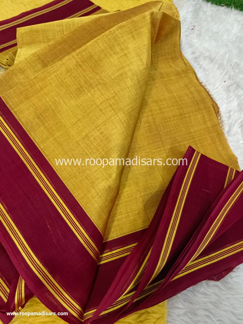 DEVENDRA SAREES -10.5 YARDS ORIGINAL DEVENDRA MADISAR SAREE WITHOUT BLOUSE PIECE - Image 3