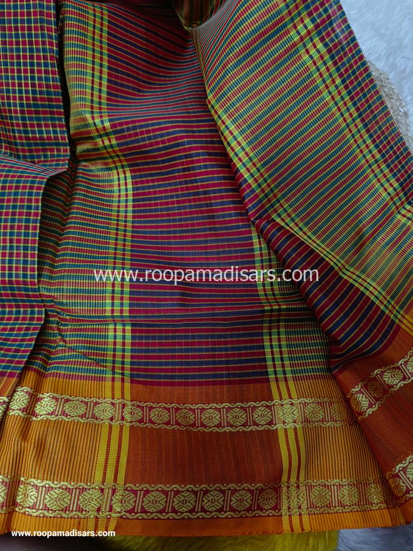 DEVENDRA SAREES -10 YARDS ORIGINAL DEVENDRA MADISAR SAREE WITHOUT BLOUSE PIECE - Image 3