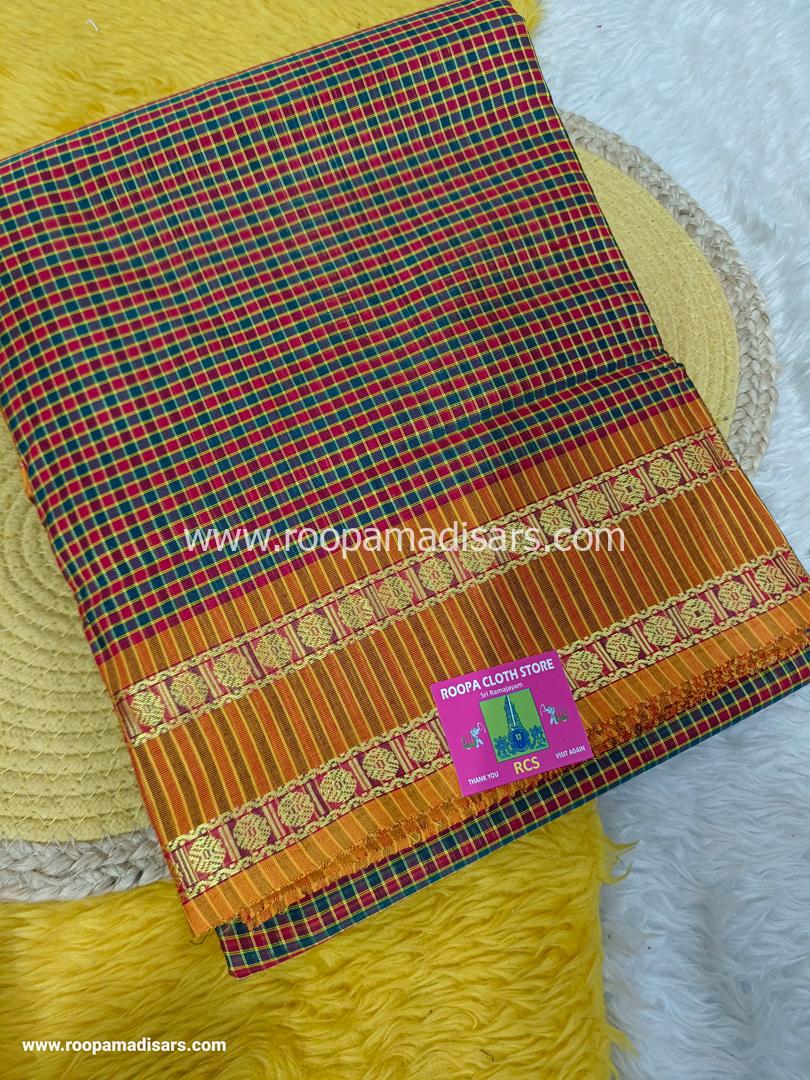 DEVENDRA SAREES -10 YARDS ORIGINAL DEVENDRA MADISAR SAREE WITHOUT BLOUSE PIECE