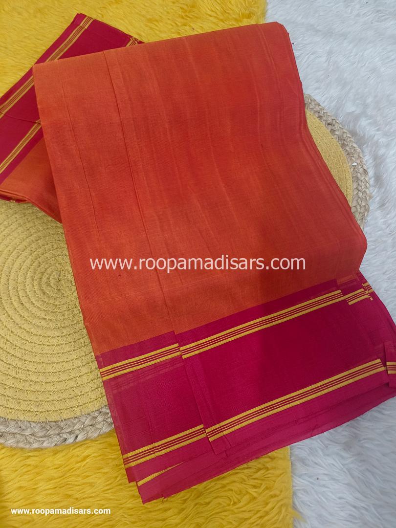DEVENDRA SAREES -10 YARDS ORIGINAL DEVENDRA MADISAR SAREE WITHOUT BLOUSE PIECE - Image 2
