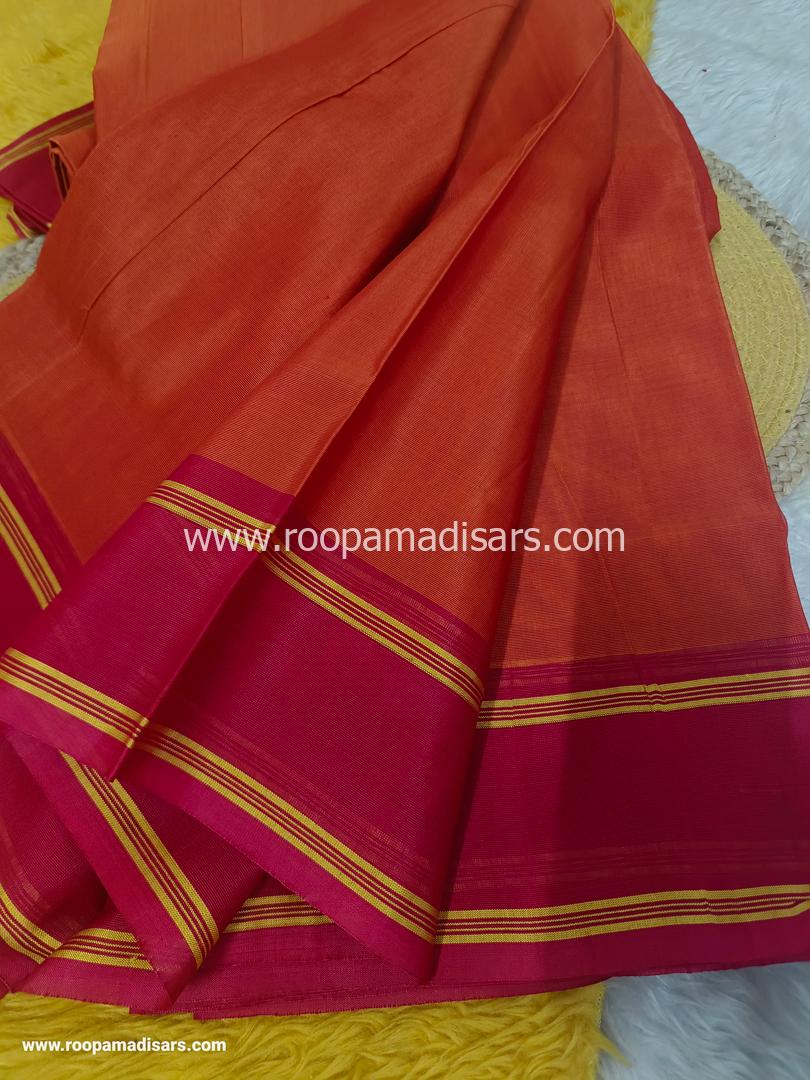 DEVENDRA SAREES -10 YARDS ORIGINAL DEVENDRA MADISAR SAREE WITHOUT BLOUSE PIECE - Image 3