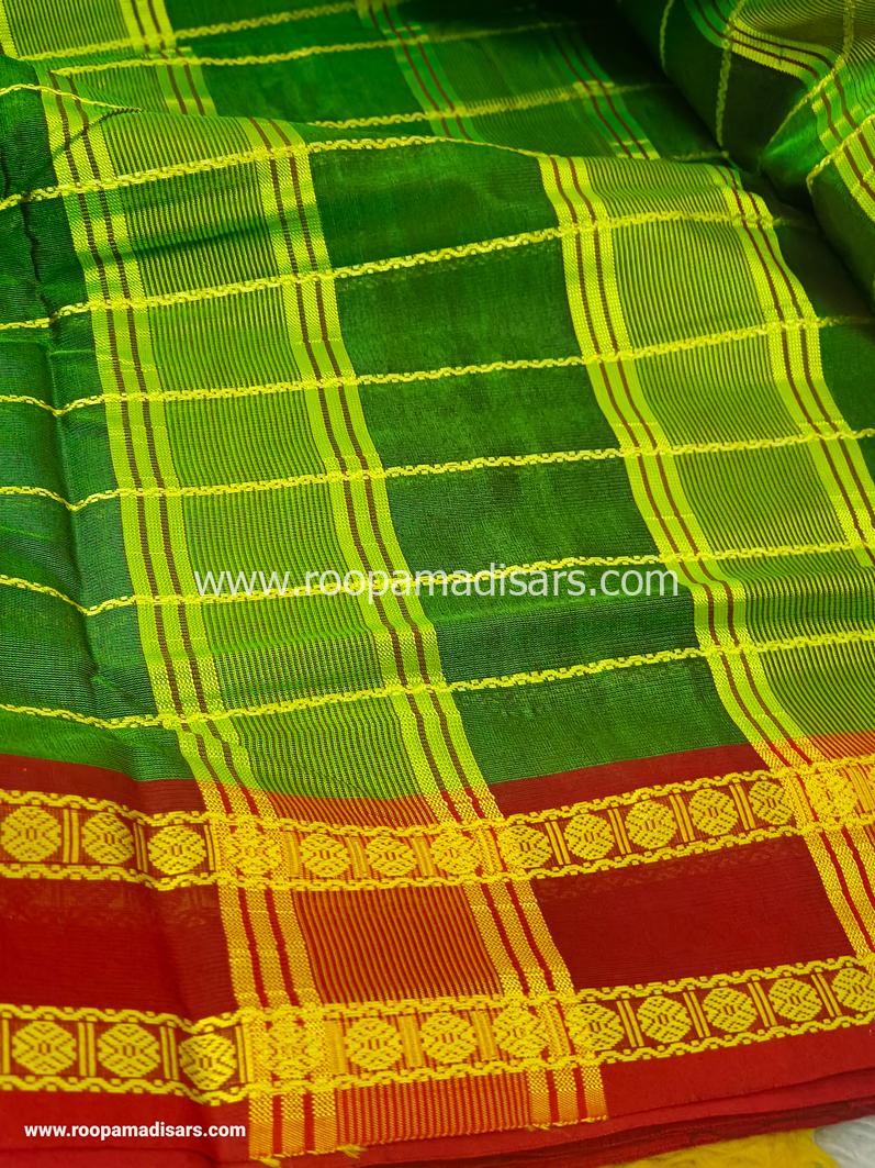 DEVENDRA SAREES -10 YARDS ORIGINAL DEVENDRA MADISAR SAREE WITHOUT BLOUSE PIECE - Image 3