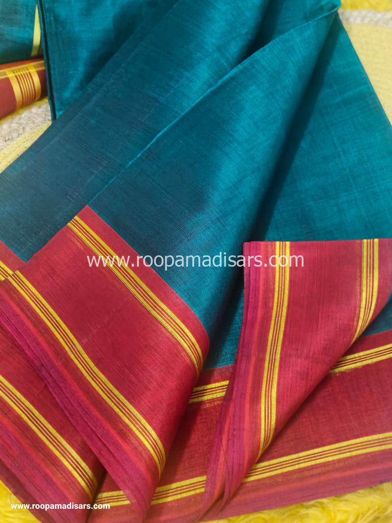 DEVENDRA SAREES -10.5 YARDS ORIGINAL DEVENDRA MADISAR SAREE WITHOUT BLOUSE PIECE - Image 3