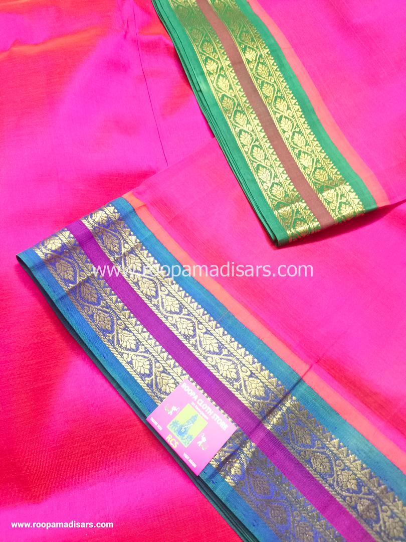 Pure Silk Cotton Madisar -10YARDS PURE SILK COTTON MADISAR KORVAI BORDER WITHOUT BLOUSE PIECE - Image 3