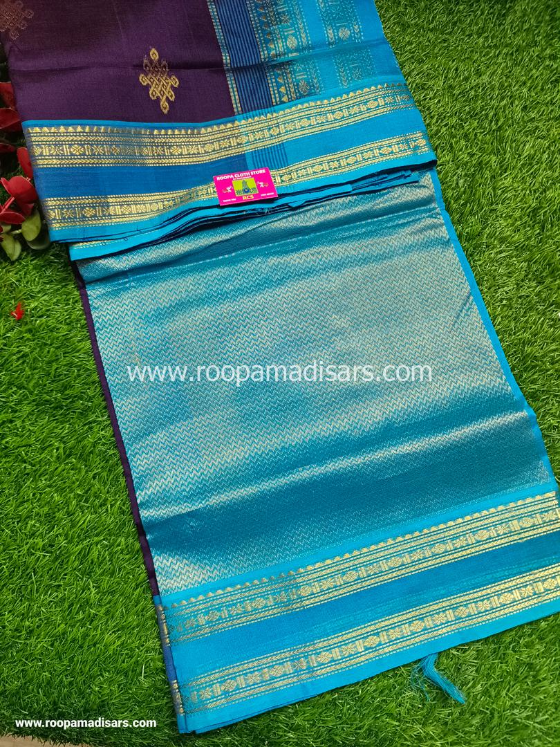 Pure Silk Cotton Madisar -10YARDS PURE SILK COTTON MADISAR KORVAI BORDER WITHOUT BLOUSE PIECE - Image 3