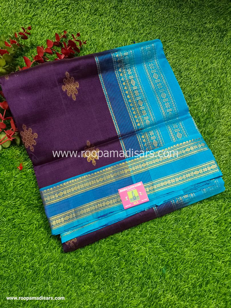 Pure Silk Cotton Madisar -10YARDS PURE SILK COTTON MADISAR KORVAI BORDER WITHOUT BLOUSE PIECE - Image 2