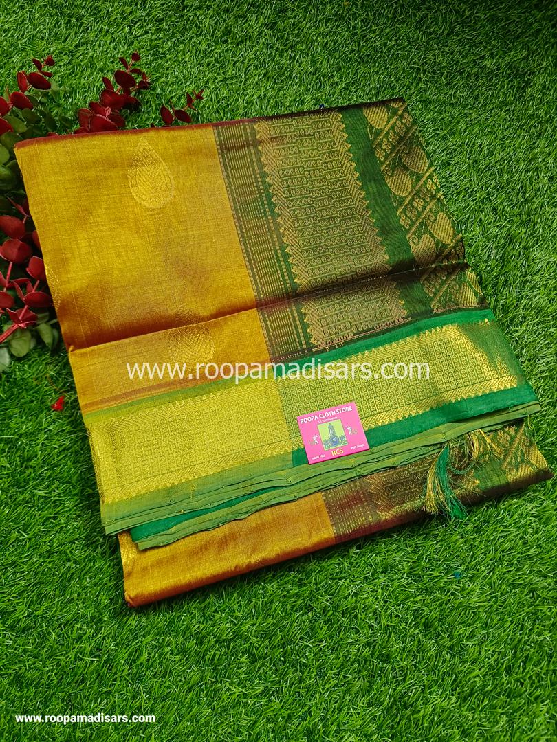 Pure Silk Cotton Madisar -10YARDS PURE SILK COTTON MADISAR KORVAI BORDER WITHOUT BLOUSE PIECE - Image 2