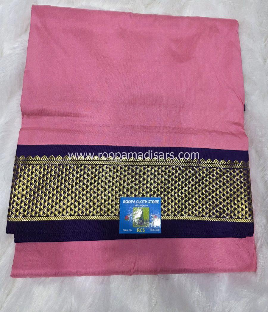 Pure Silk Madisar(with silk mark)-10YARDS PURE SILK PATTU MADISAR KORVAI BORDER WITHOUT BLOUSE PIECE - Image 2