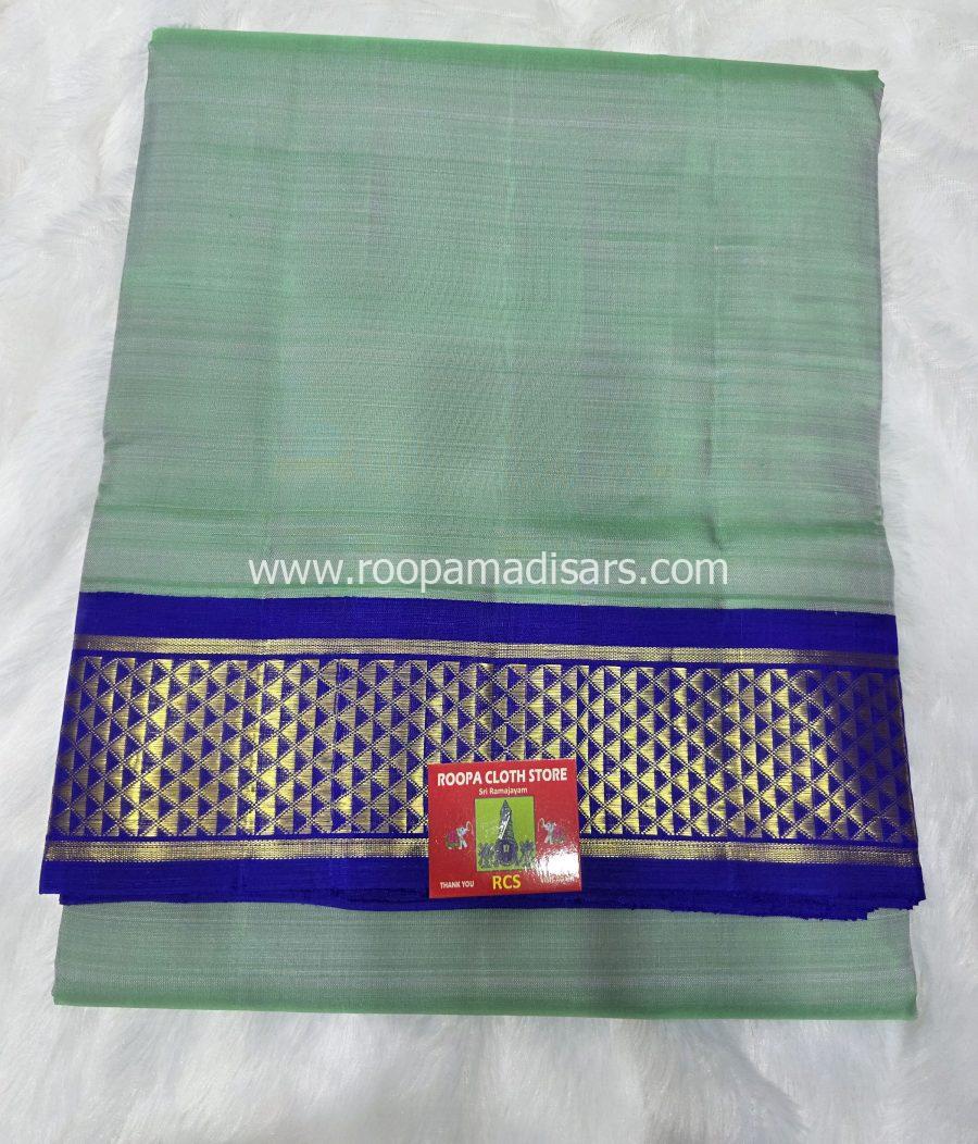 Pure Silk Madisar(with silk mark)-10YARDS PURE SILK PATTU MADISAR KORVAI BORDER WITHOUT BLOUSE PIECE - Image 2