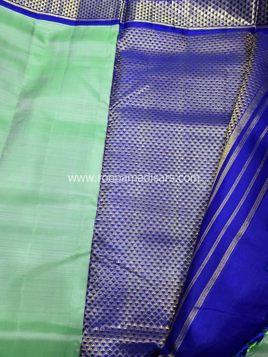 Pure Silk Madisar(with silk mark)-10YARDS PURE SILK PATTU MADISAR KORVAI BORDER WITHOUT BLOUSE PIECE - Image 3