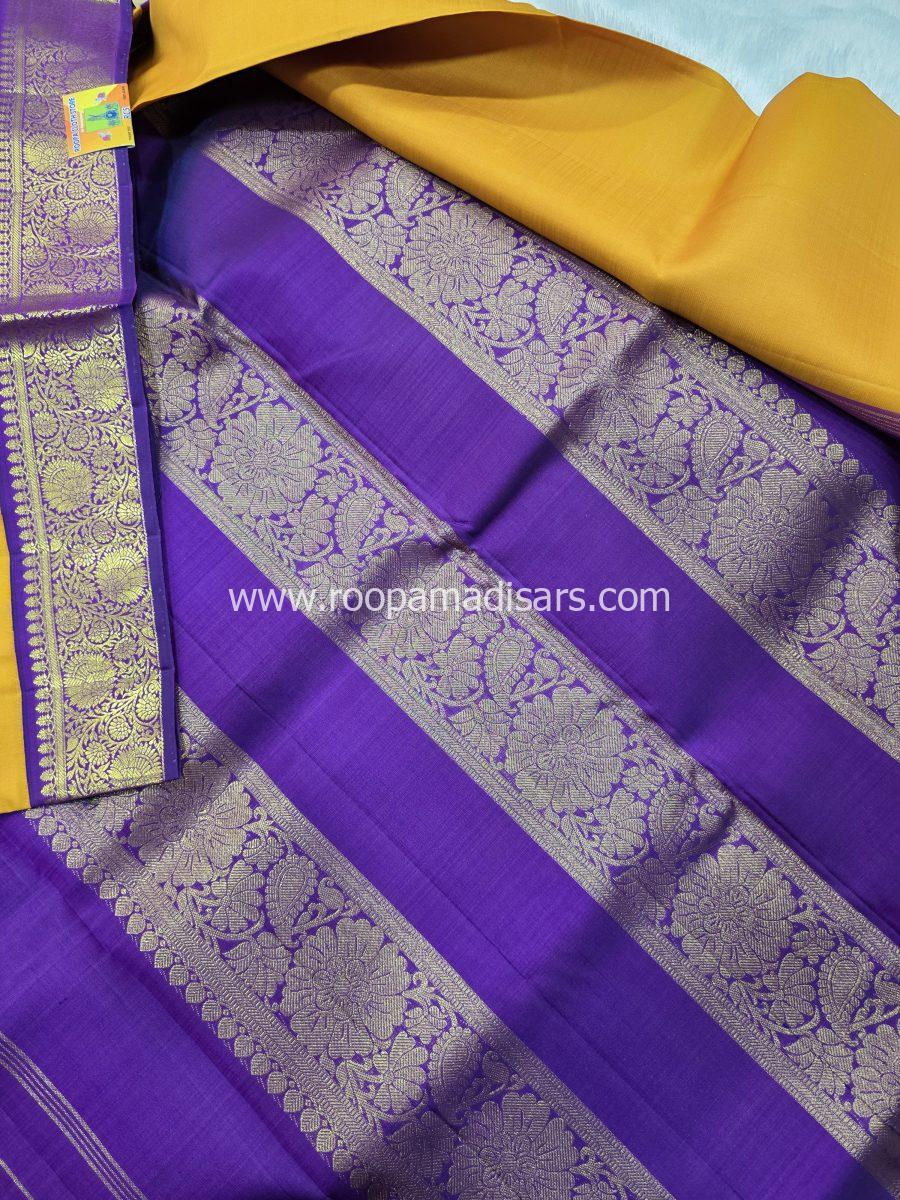 Pure Silk Madisar(with silk mark)-10YARDS PURE SILK PATTU MADISAR KORVAI BORDER WITHOUT BLOUSE PIECE - Image 2