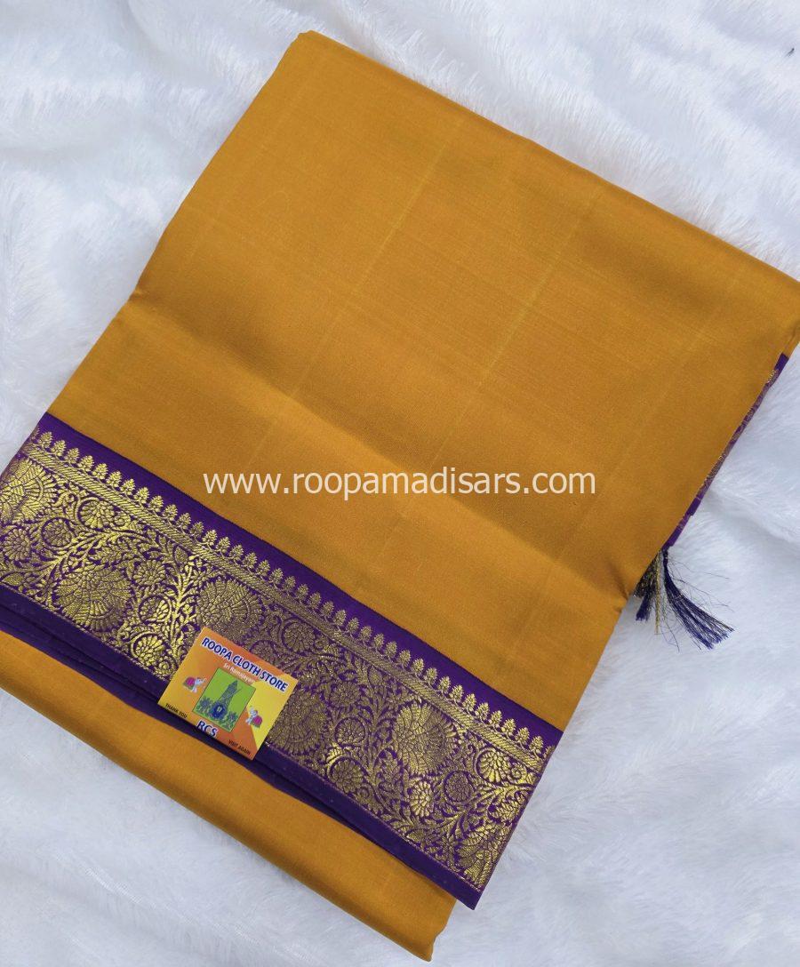 Pure Silk Madisar(with silk mark)-10YARDS PURE SILK PATTU MADISAR KORVAI BORDER WITHOUT BLOUSE PIECE