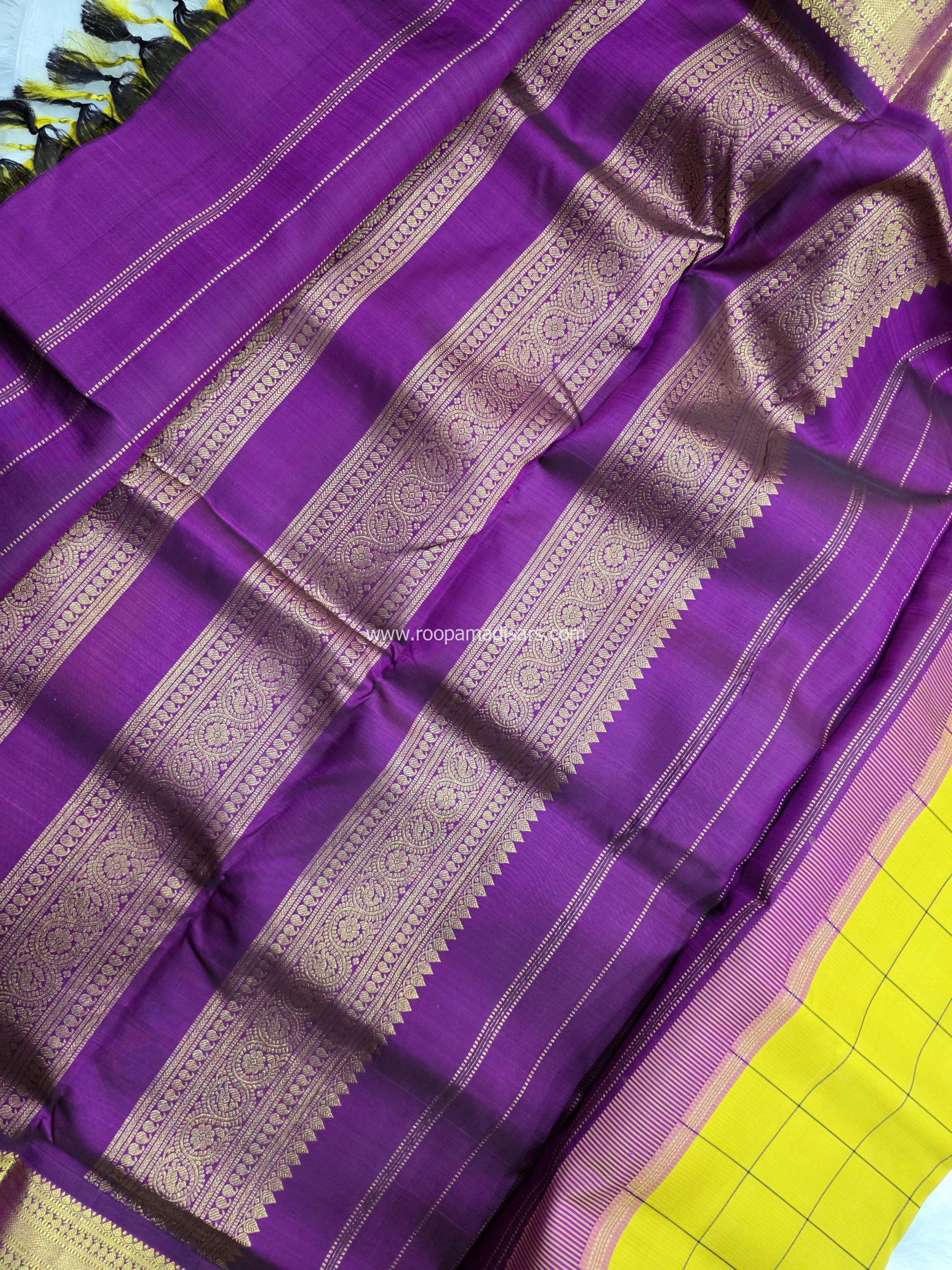 Pure Silk Madisar(with silk mark)-10YARDS PURE SILK PATTU MADISAR KORVAI BORDER WITHOUT BLOUSE PIECE - Image 2