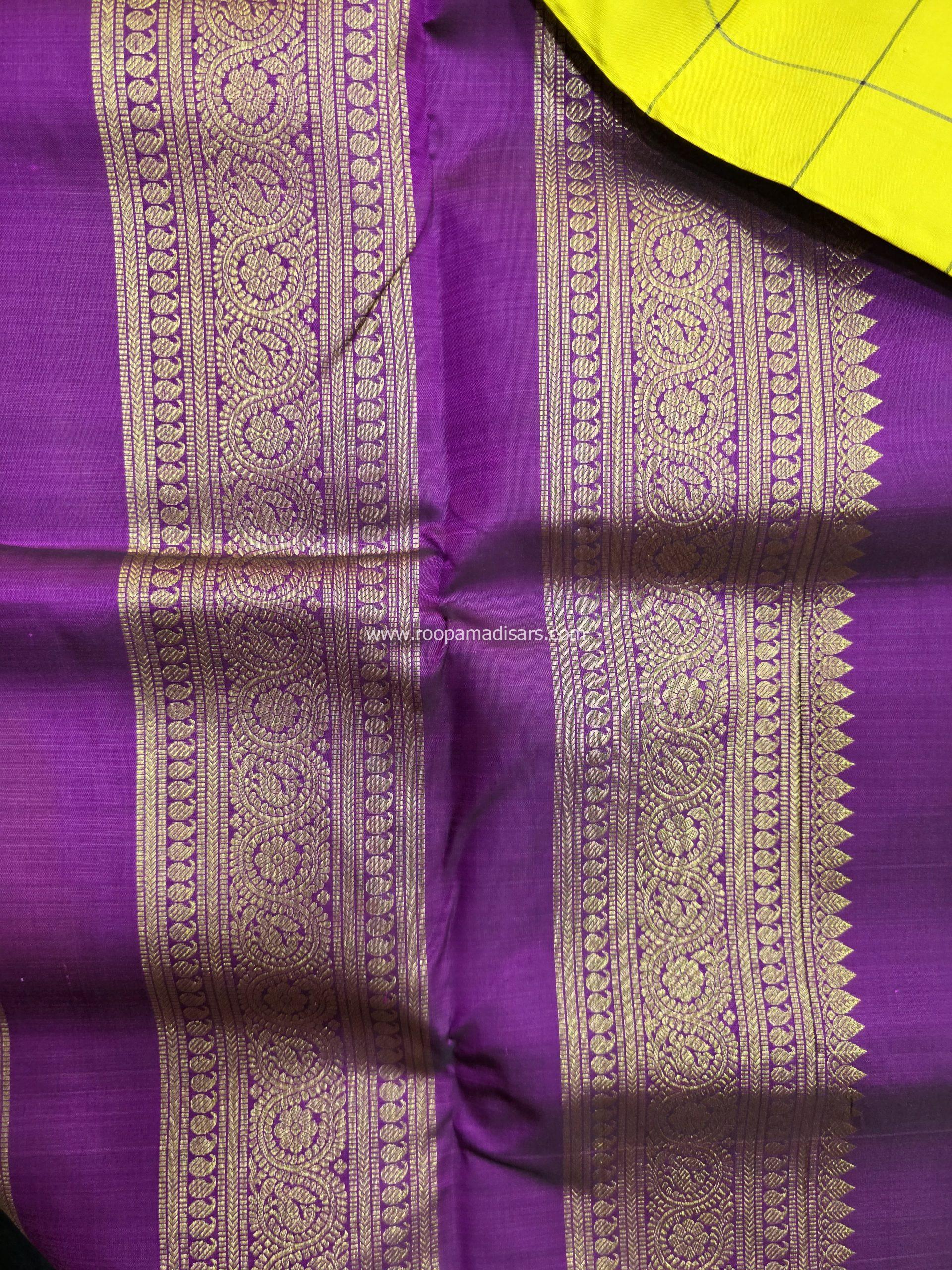 Pure Silk Madisar(with silk mark)-10YARDS PURE SILK PATTU MADISAR KORVAI BORDER WITHOUT BLOUSE PIECE - Image 3