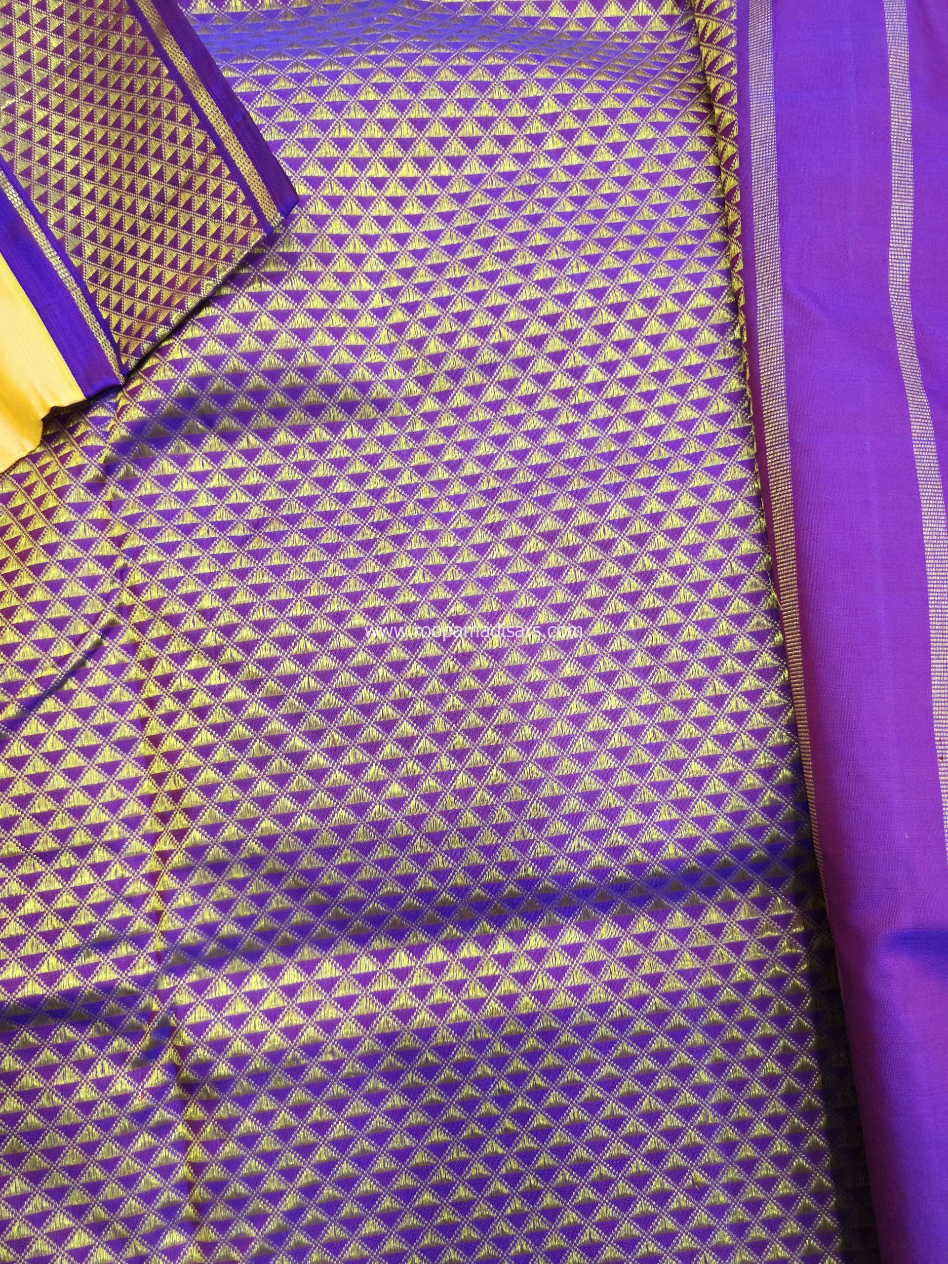 Pure Silk Madisar(with silk mark)-10YARDS PURE SILK PATTU MADISAR KORVAI BORDER WITHOUT BLOUSE PIECE - Image 3