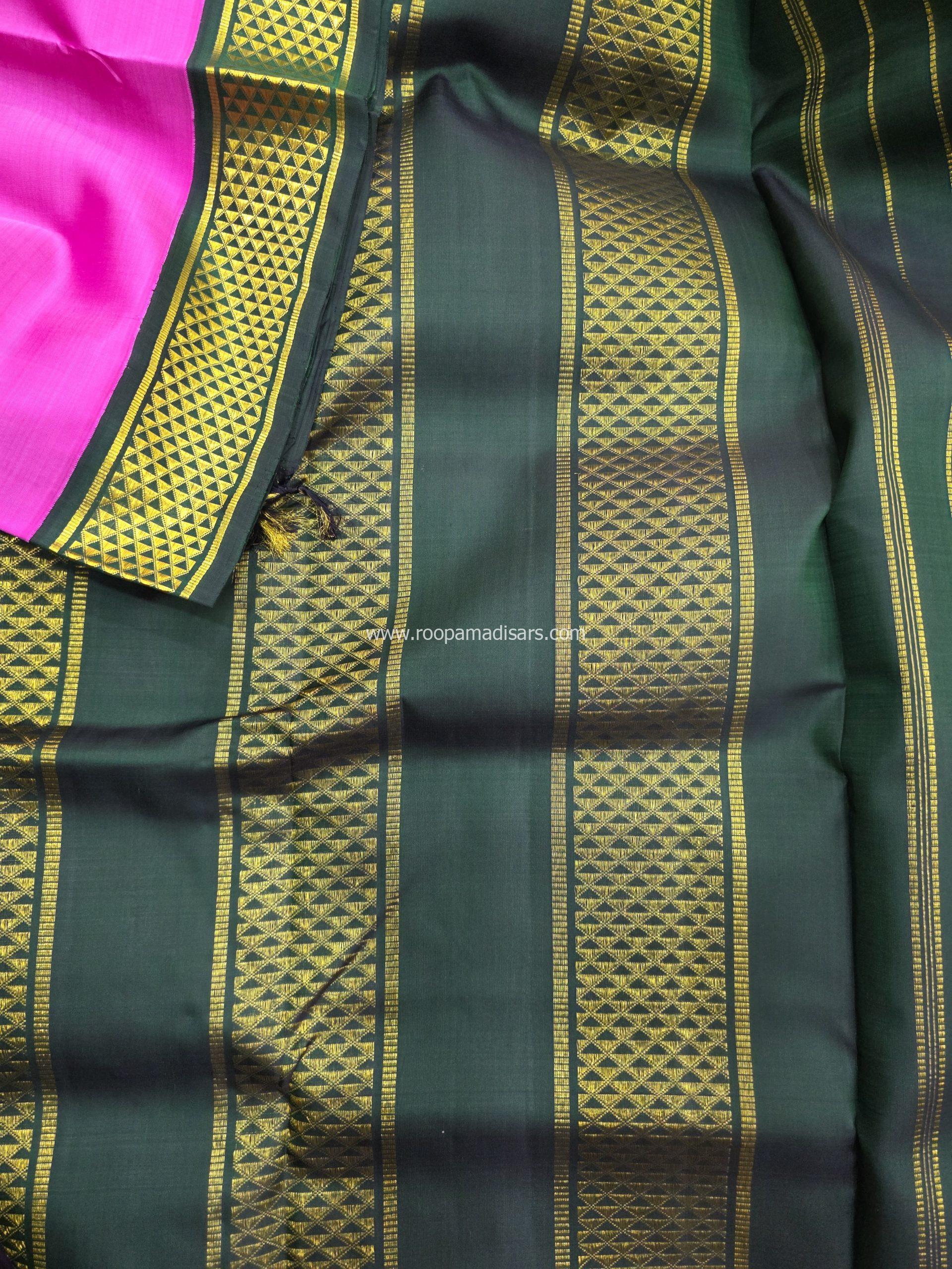 Pure Silk Madisar(with silk mark)-10YARDS PURE SILK PATTU MADISAR KORVAI BORDER WITHOUT BLOUSE PIECE - Image 3