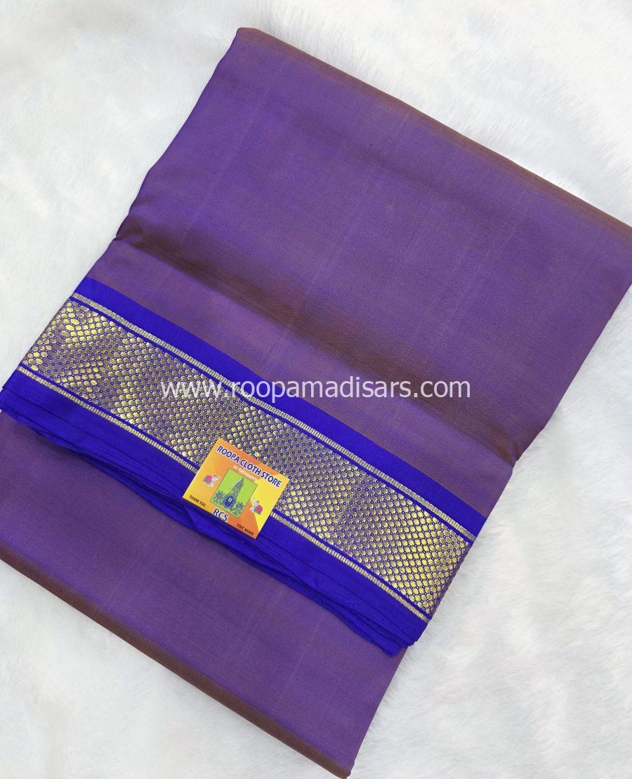 Pure Silk Madisar(with silk mark)-10YARDS PURE SILK PATTU MADISAR KORVAI BORDER WITHOUT BLOUSE PIECE