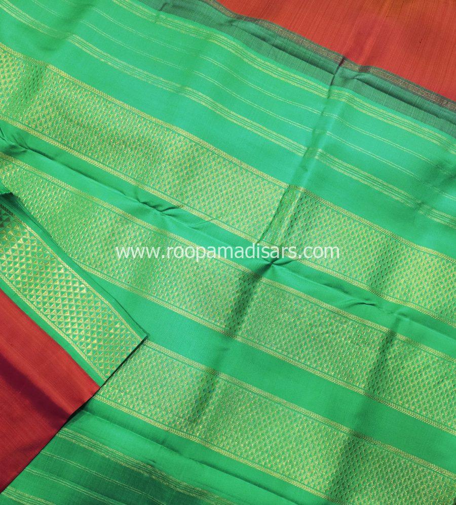 Pure Silk Madisar(with silk mark)-10YARDS PURE SILK PATTU MADISAR KORVAI BORDER WITHOUT BLOUSE PIECE - Image 3
