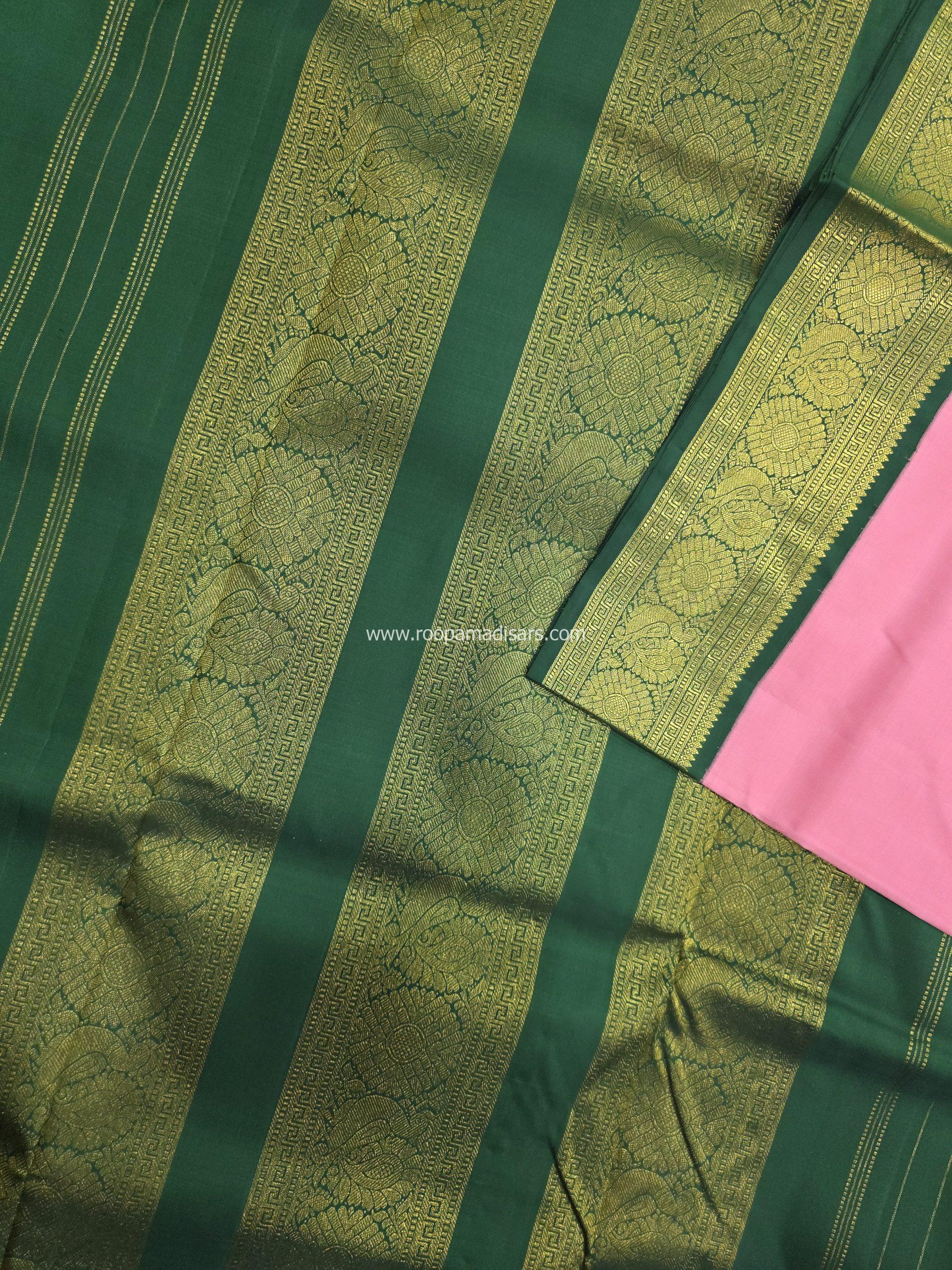 Pure Silk Madisar(with silk mark)-10YARDS PURE SILK PATTU MADISAR KORVAI BORDER WITHOUT BLOUSE PIECE - Image 3