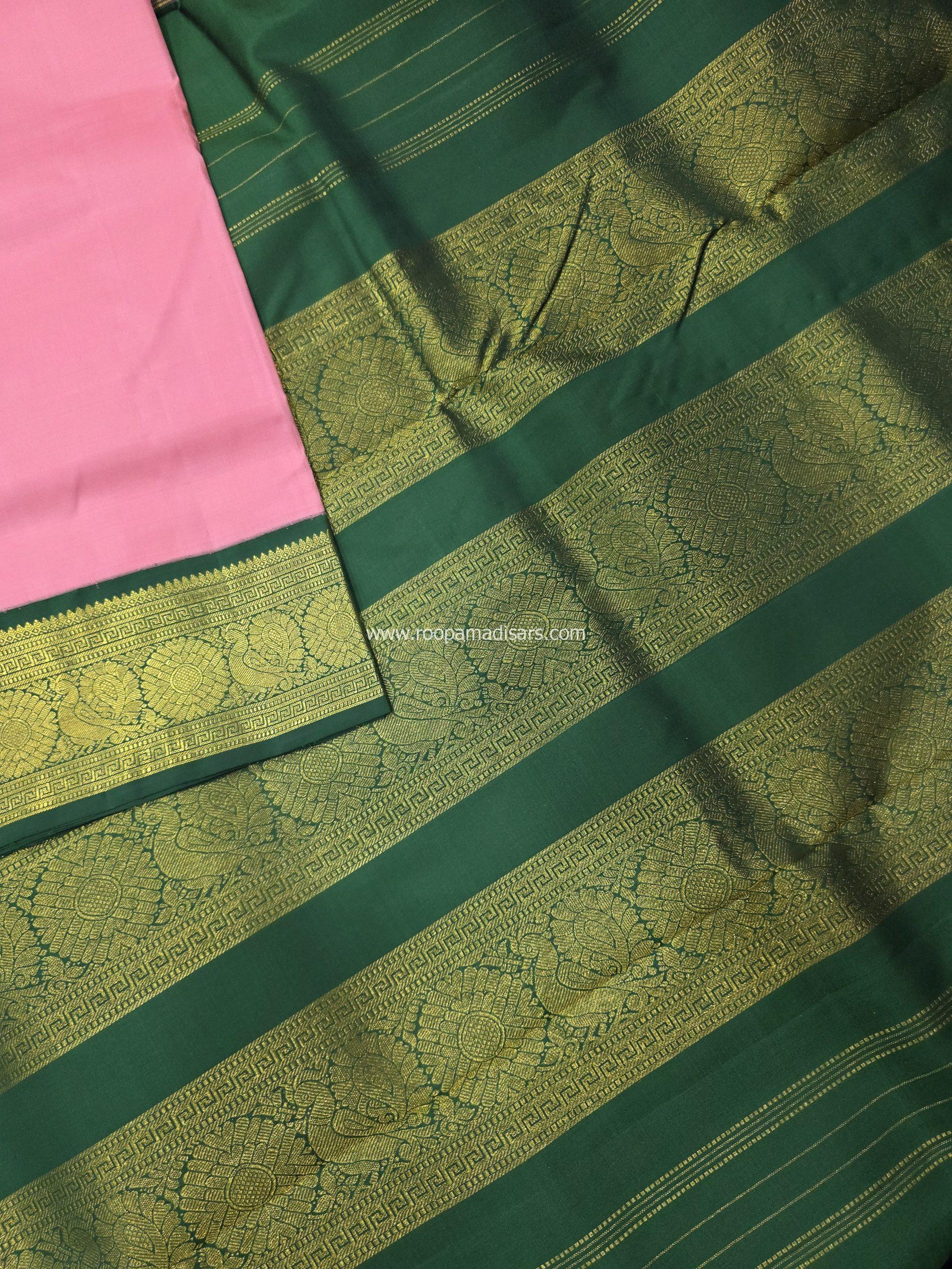 Pure Silk Madisar(with silk mark)-10YARDS PURE SILK PATTU MADISAR KORVAI BORDER WITHOUT BLOUSE PIECE - Image 4