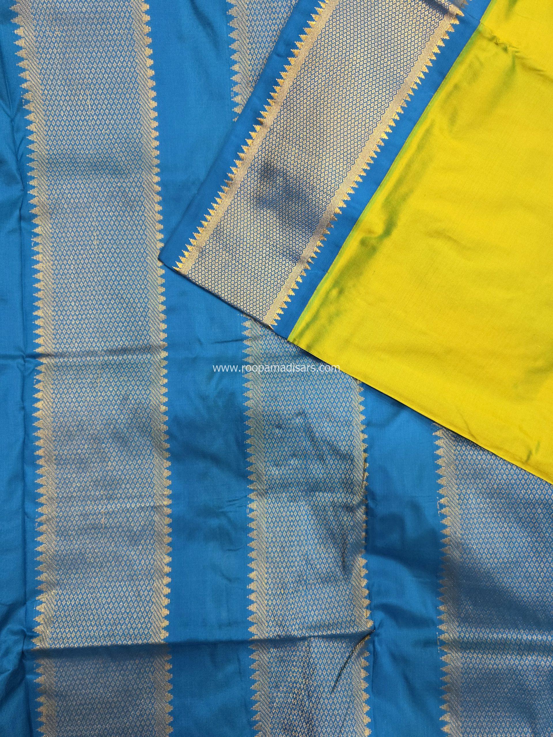 Pure Silk Madisar(with silk mark)-10YARDS PURE SILK PATTU MADISAR KORVAI BORDER WITHOUT BLOUSE PIECE - Image 3