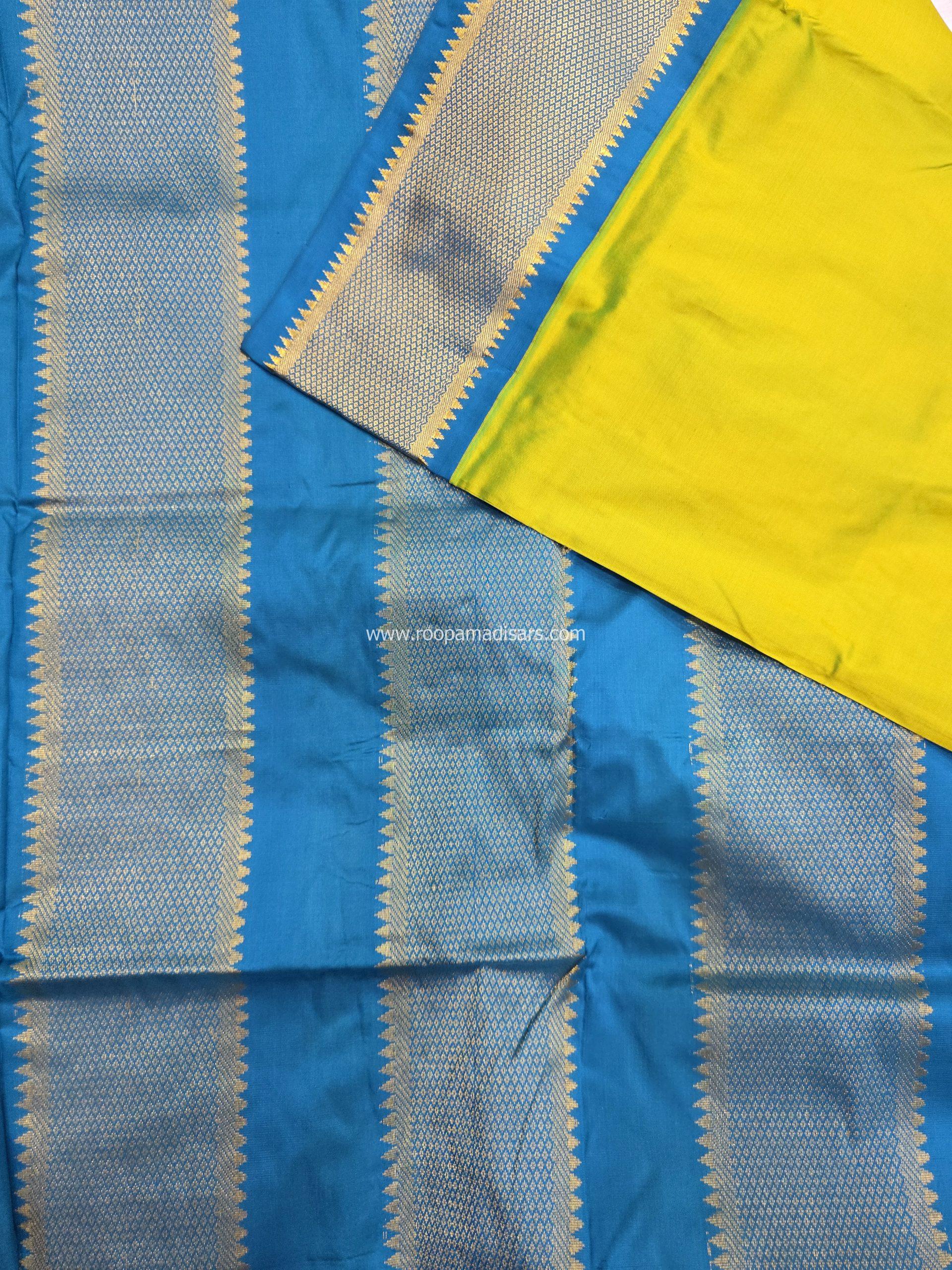 Pure Silk Madisar(with silk mark)-10YARDS PURE SILK PATTU MADISAR KORVAI BORDER WITHOUT BLOUSE PIECE - Image 4