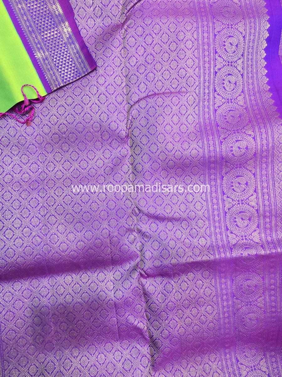 Pure Silk Madisar(with silk mark)-10YARDS PURE SILK PATTU MADISAR KORVAI BORDER WITHOUT BLOUSE PIECE - Image 3