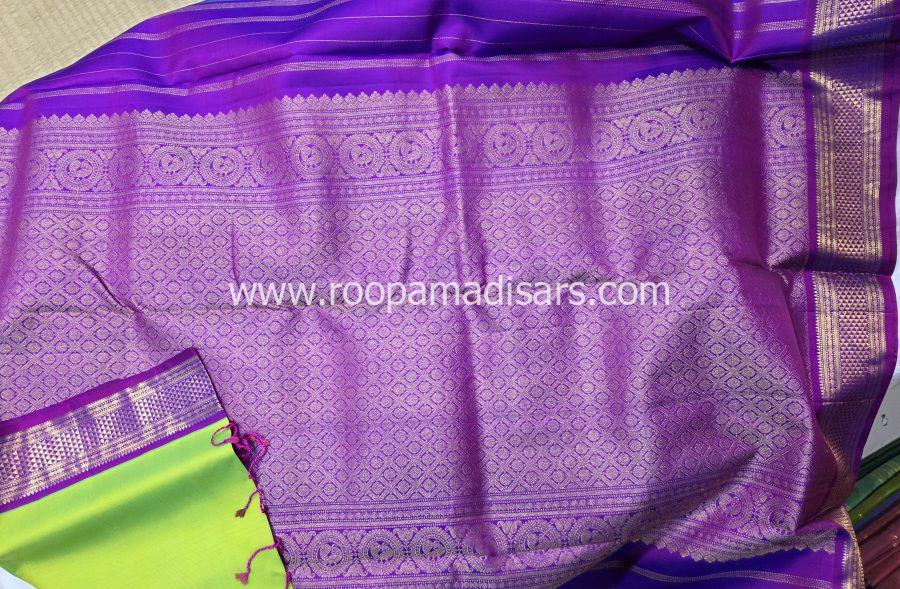 Pure Silk Madisar(with silk mark)-10YARDS PURE SILK PATTU MADISAR KORVAI BORDER WITHOUT BLOUSE PIECE - Image 5